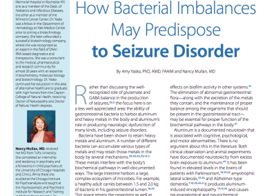 How Bacterial Imbalances May Predispose to Seizure Disorder